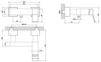 Смеситель Gessi Rettangolo K для душа 53031 схема 9