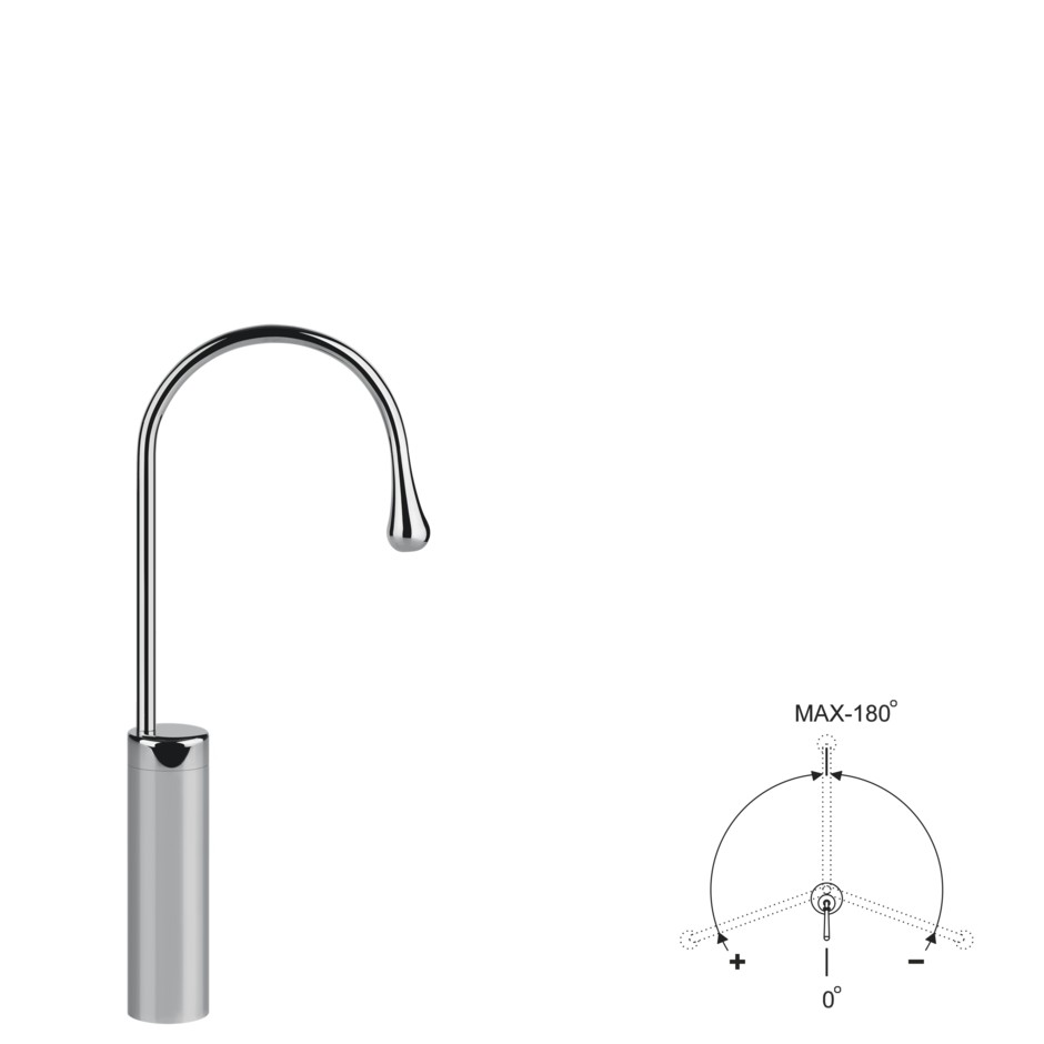 Излив для раковины Gessi Goccia 33858