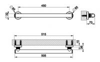 Опорная ручка Gessi Inciso 58423 для ванны и душа схема 2
