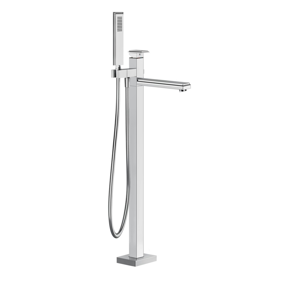 Напольный смеситель с изливом для ванны и ручным душем Gessi Eleganza 46131 схема 4