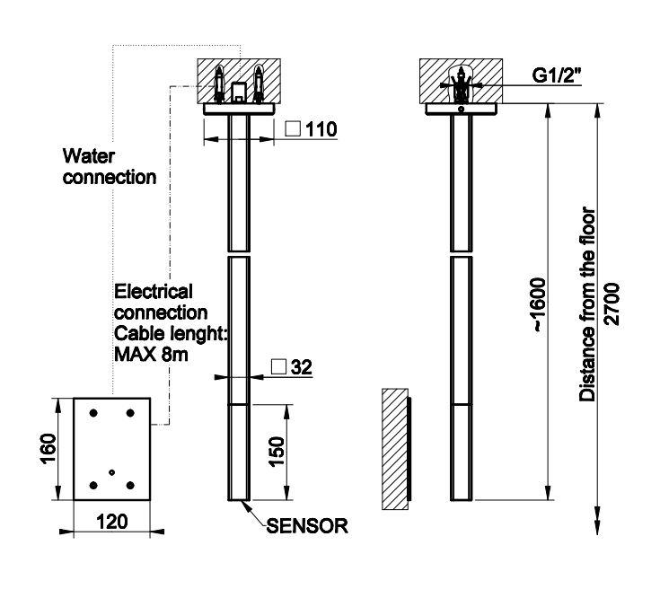 Смеситель потолочный Gessi Rilievo 59024 схема 2