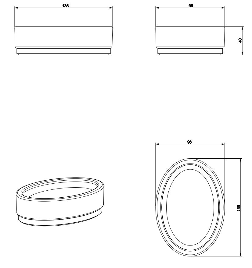 Gessi Ovale Мыльница 25326 схема 3