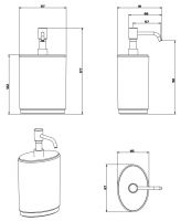 Gessi Ovale Диспенсер для жидкого мыла 25338 схема 3