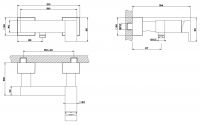 Смеситель Gessi Rettangolo для душа 20031 схема 3
