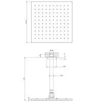 Тропический душ Gessi Minimalistic Shower 59155 схема 2