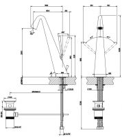 Gessi Cono смеситель для раковины 45004 схема 3