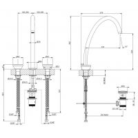 Смеситель высокий Gessi Origini 66015 схема 2