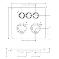 Смеситель термостатический Gessi Hi-Fi Eclectic настенный 65234 схема 2