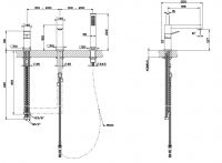 Смеситель для ванны и душа Gessi Rettangolo K 53037 схема 9