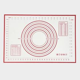 Армированный коврик с разметкой, силикон, 40?60 см, цвет белый