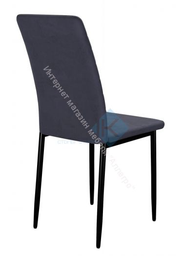 Стул DikLine ТЕКС каркас черный/ткань микровелюр B28 ANTRACITE