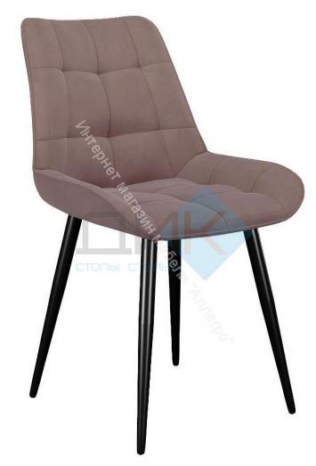 Стул DikLine 206М микровелюр B5 LATTE, ножки черные