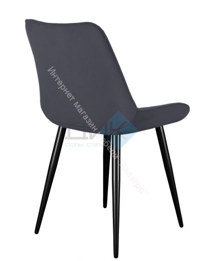 Стул DikLine 206М микровелюр B28 ANTRACITE, ножки черные