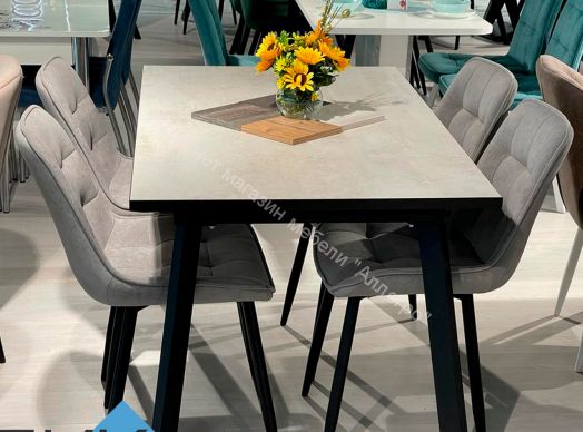 Стул DikLine 206М микровелюр B28 ANTRACITE, ножки черные