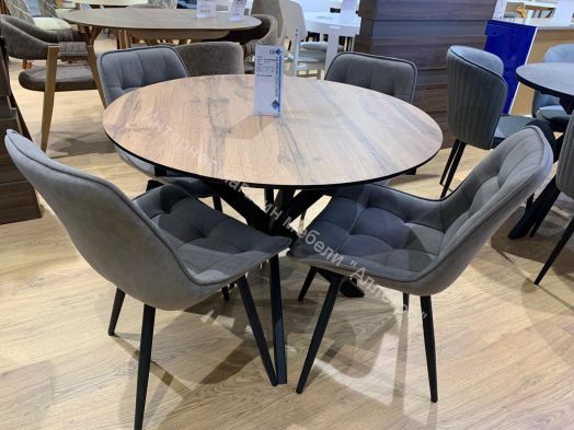 Стул DikLine 206М микровелюр B28 ANTRACITE, ножки черные