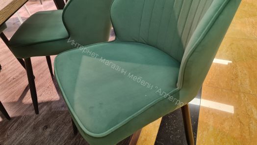 Стул DikLine 222М микровелюр Z39 авокадо, ножки черные