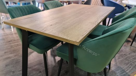 Стул DikLine 222М микровелюр Z39 авокадо, ножки черные