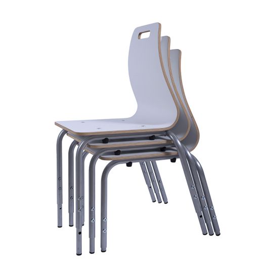 Стул ученический растущий штабелируемый СТ-01Р (Белый, красная кромка)