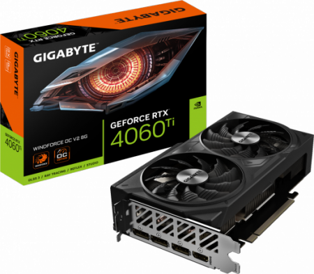 Видеокарта GeForce RTX 4060Ti 8Gb Gigabyte GV-N406TWF2OCV2-8GD