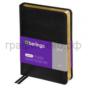 Ежедневник датир.А6 Berlingo xGold золотой срез/черный DD5_81605