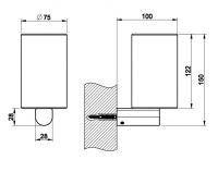 Белый подвесной стакан Gessi Rilievo 59507 схема 2