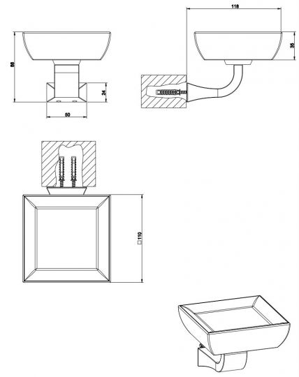 Gessi Mimi Мыльница 33202 ФОТО