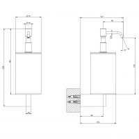 Настенный дозатор для жидкого мыла Gessi Origini Accessories 66413 схема 2