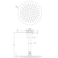 Потолочный тропический душ Gessi Minimalistic Shower 59152 схема 2