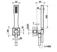 Душевой гарнитур Gessi Shower Sets 31223 схема 2