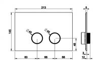 Кнопка для унитаза Gessi 54627 схема 2