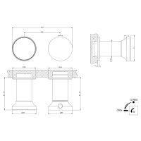 Смеситель настенный термостатический Gessi Origini внешняя часть 66132 схема 2