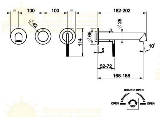 Смеситель для ванны Gessi Ingranaggio 63542 схема 2