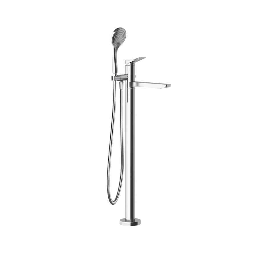 Смеситель напольного монтажа для ванны Gessi Rilievo 59131 с круглой ручной лейкой