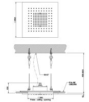 Тропический душ Gessi Minimali 35 см 57801+57871 схема 2