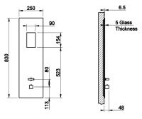 Сенсорная панель Gessi 61217 для термостатического смесителя схема 2