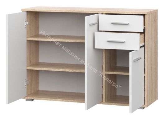 Комод КД-3 FUN Белый/Дуб Сонома