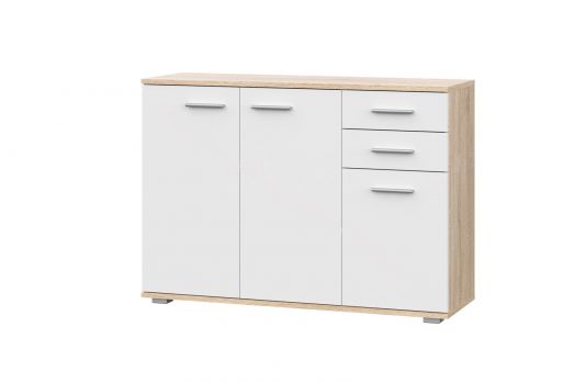 Комод КД-3 FUN Белый/Дуб Сонома