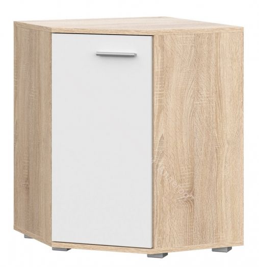 Комод угловой КД-5 FUN Белый/Дуб Сонома