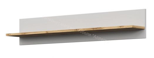 Полка навесная FUN Белый/Дуб Вотан
