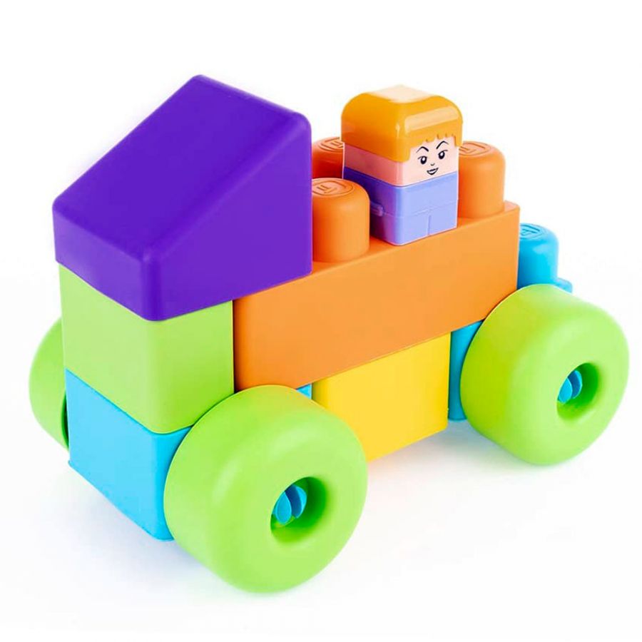 Мягкий конструктор для малышей "Автопарк" КНОПА