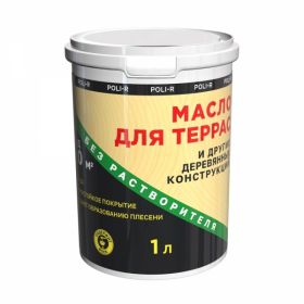 Масло с Воском для Дерева 1л Poli-R Дуб, Полуматовое / Поли-р.