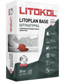 Цементный Штукатурный Litokol Litoplan Base 25кг, Универсальная, Цементная, Армированная.*