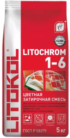 Литокол Litochrom 1-6 цветная затирочная смесь на основе цемента (5 кг) Белая*.