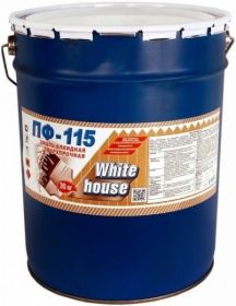 Эмаль ПФ-115 White House 20кг Белая, Сверхпрочная, Глянцевая.