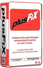 Клей для Плитки Litokol Plusfix 25кг Серый для Внутренних и Наружных Работ.