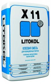 Усиленная Клеевая Смесь для Керамической Плитки Х11 25кг Litokol.