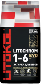 Затирочная Смесь Litokol Litochrom 1-6 Evo 25кг LE.220 Песочный, Цементная для Затирки Швов Плитки от 1 до 6 мм / Литокол Литохром Эво.