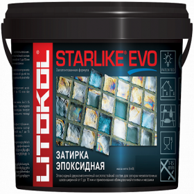 Затирочная Смесь 2-х. комп. Litokol Starlike Evo 5кг S.120 Grigio Piombo, Эпоксидная, Кислотостойкая / Литокол Старлайк Эво.