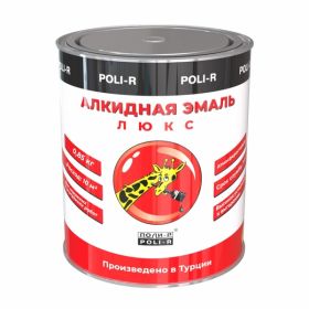 Эмаль Универсальная Люкс Poli-R 0.85кг Желтая, Алкидная, Цветная, Глянцевая / Эмаль Поли-р.