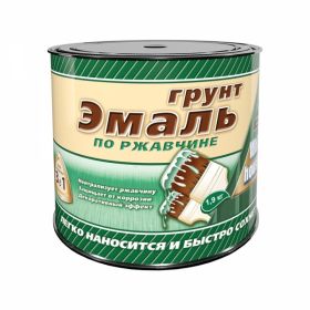 Грунт-Эмаль 3 в 1 White House по Ржавчине 1.9кг + Антикоррозия, Желтый.